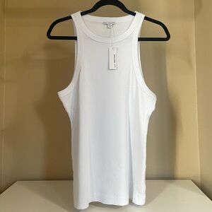 James Perse Ribbed Tank Top in White, size 2 (medium). NWT